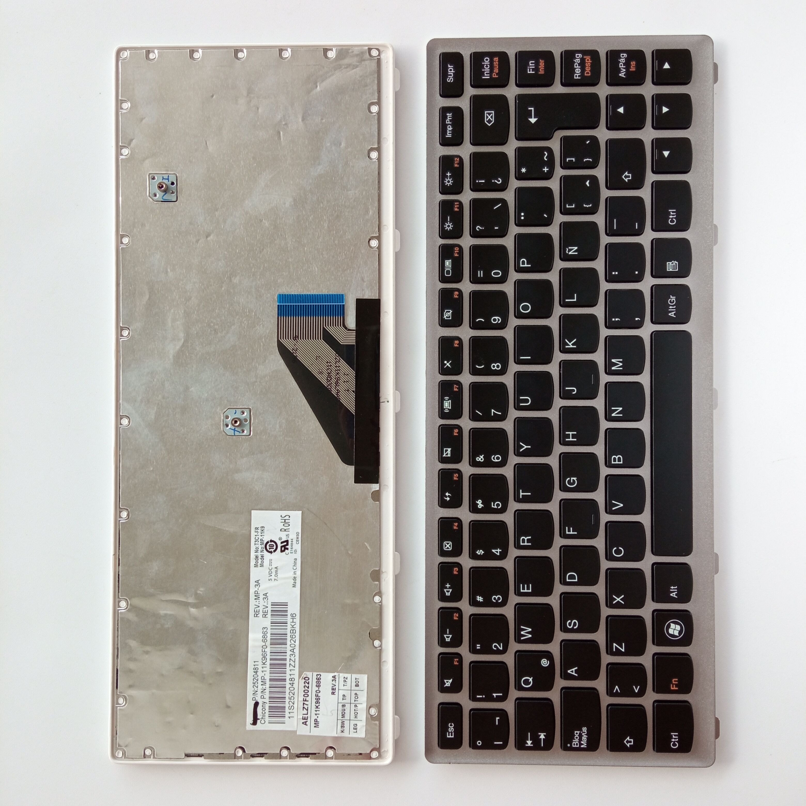 Picture of New Replacement Laptop Keyboard For LENOVO U310 WHITE FRAME BLACK LA Layout